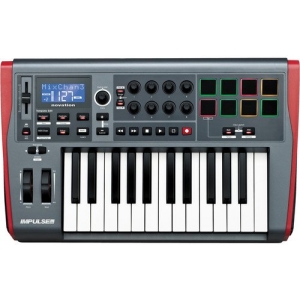 Novation Impulse 25-Key MIDI Controller Keyboard with 8 Velocity-Sensitive Pads and Automap Support