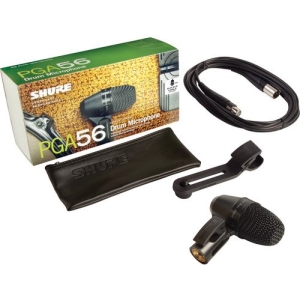 Shure PGA56-XLR Cardioid Dynamic Microphone for Snare/Tom with 15' Cable