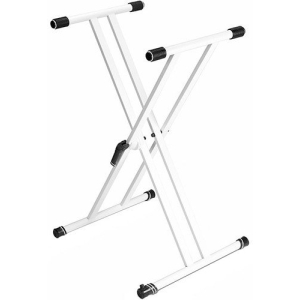 Gravity GKSX2W Double X-Form Keyboard Stand, White