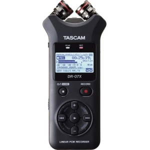 Tascam DR-07X Portable Audio Recorder with Adjustable Stereo Microphone