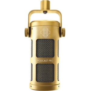 Sontronics PODCAST PRO Supercardioid Dynamic Broadcast Microphone - Gold