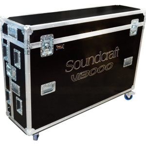 Soundcraft Vi3000 Deluxe Flight Case with Monitor Stand, Keyboard Tray, and Rack Fixings
