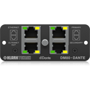 Klark Teknik DM80-DANTE Dante Expansion Module 16x32 with ULTRANET and Ethernet Connectivity