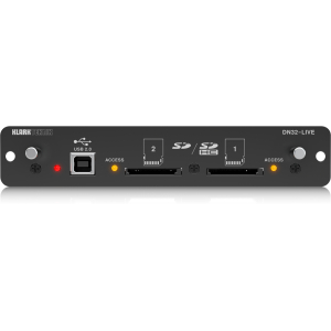 Klark Teknik DN32-LIVE SD/SDHC and USB 2.0 Expansion Module for 32-Bidirectional-Channel Live Recording/Playback