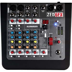 Allen & Heath ZED-6FX 6-Channel Live Audio Mixer with Effects