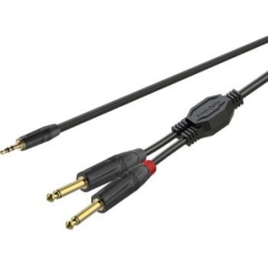RoxTone 1.5M 3.5mm to Dual 3.5mm Gold-Plated Audio Cable