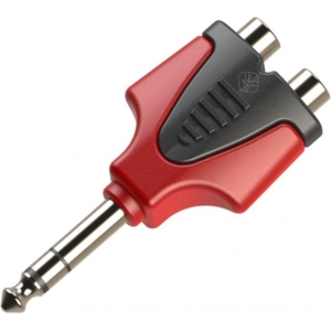 RoxTone RPAN330 2RCA Female to 6.3mm Male Audio Adapter