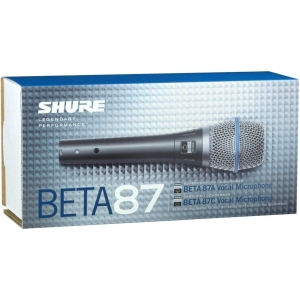 Shure Beta 87A Supercardioid Condenser Handheld Vocal Microphone
