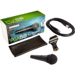 Shure PGA58 Handheld Microphone with 15ft XLR Cable