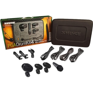 Shure PGADRUMKIT4 4-Piece Drum Microphone Kit PGA52, PGA57, PGA56 (2)