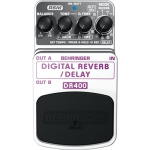 Behringer DR400 Guitar Effects Pedal Digital Stereo Reverb