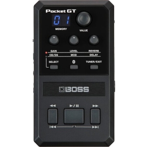BOSS Pocket GT Effects Processor with YouTube Learning Solution for Guitar and Bass