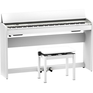Roland F701 88-Key Modern Digital Piano with Stand (White)