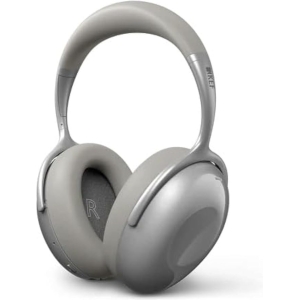 KEF Mu7 Small Noise Cancelling Wireless Headphones (Silver Grey)