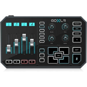 TC Helicon GOXLR Online Broadcaster Platform with 4-Channel Mixer, Motorized Faders, Sound Board and Vocal Effects