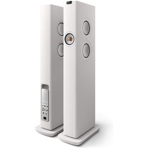 KEF LS60 All-In-One Hi-Fi Wireless Active Floor Standing Speaker White - Pair