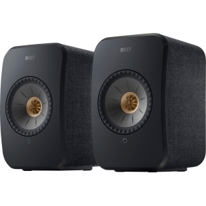KEF LSXII Definitive Compact Wireless HiFi Bookshelf Speakers Black - Pair