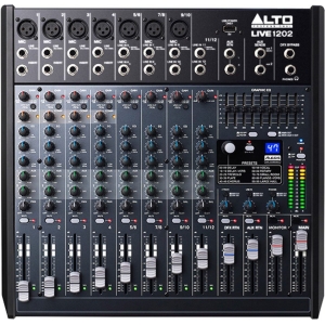 Alto Professional Live 1202 12-Channel Sound Reinforcement USB Mixer with Effects