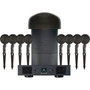 Sonance 93382 Garden Series 8.1 System (8 Outdoor Speakers + Sub & 2‑Ch Amp) – Dark Brown/Black