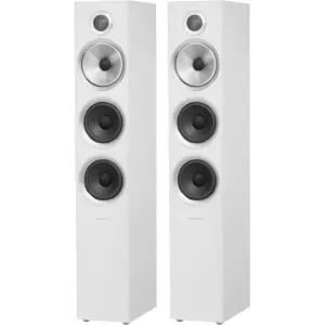 Bowers & Wilkins 704 S2 Premium HiFi Floorstanding Loudspeaker, Satin White - Pair