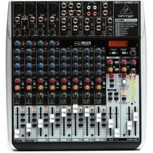 Behringer QX1622USB Mixer Audio 12 CH (4 Mono & 4 Stereo) w/ KLARK TEKNIK Multi-FX Processor USB Interface and Wireless Option