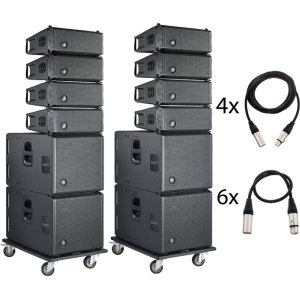 D.A.S. Audio EVENT Powered Line-Array Bundle — 8× EVENT-26A Tops + 4× EVENT-115A Subs with Dollies & Joining Plates