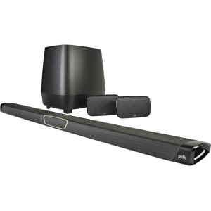 Polk Audio MAGMAXSR High-Performance Dolby 5.1 Sound Bar System – Black