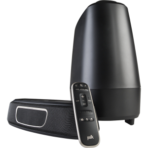 Polk Audio MAGMINI Ultra-compact Sound Bar with wireless Subwoofer – Black