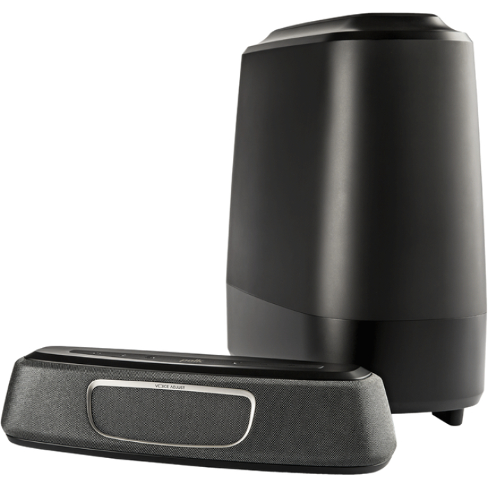 Magnifi-Mini-Black_Image_sound-bar-subwoofer-front-angle-left-grille
