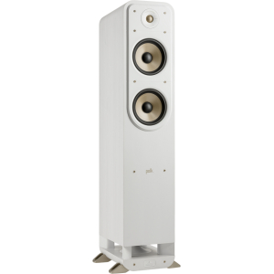 Polk Audio SIGS55ELWT Signature Elite High-quality Floor-Standing Tower Speaker – White (Single)